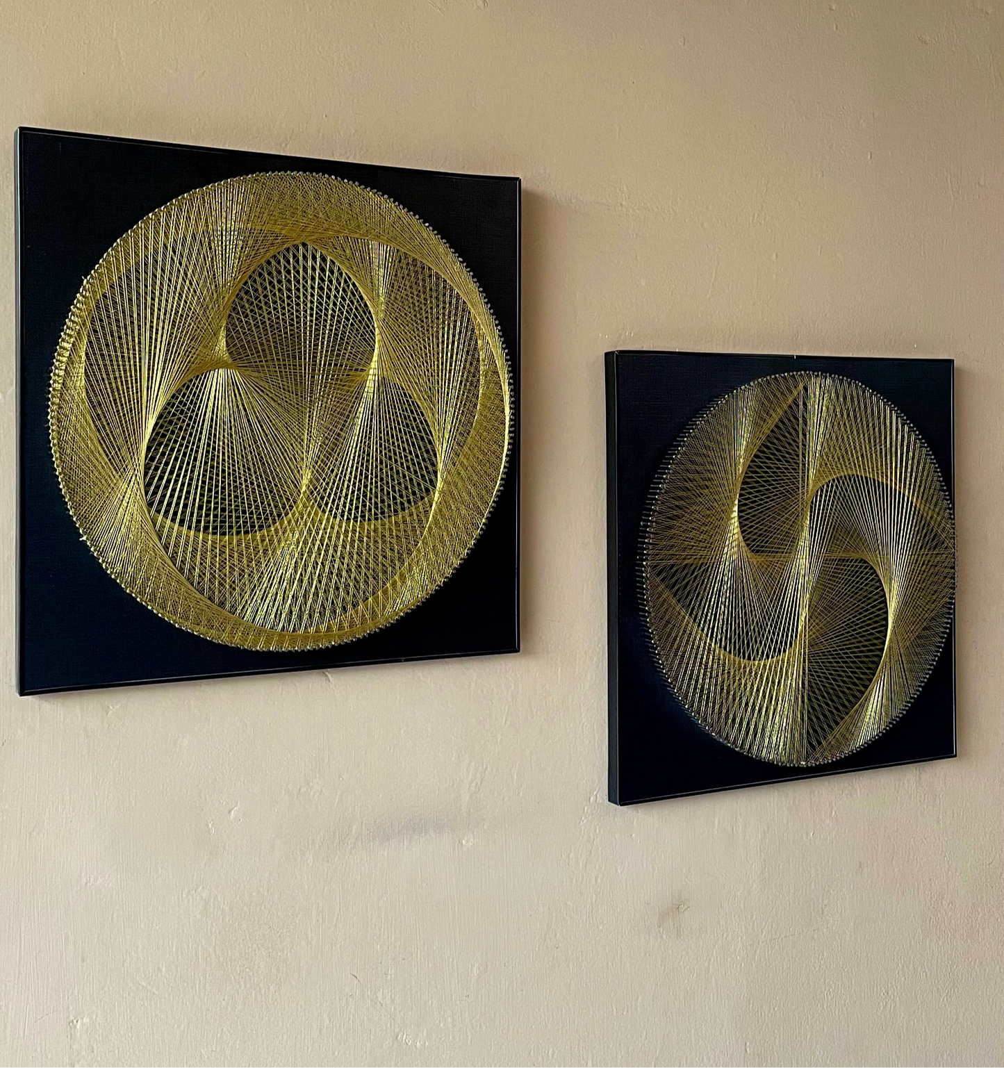 Flower Design String Art Pair