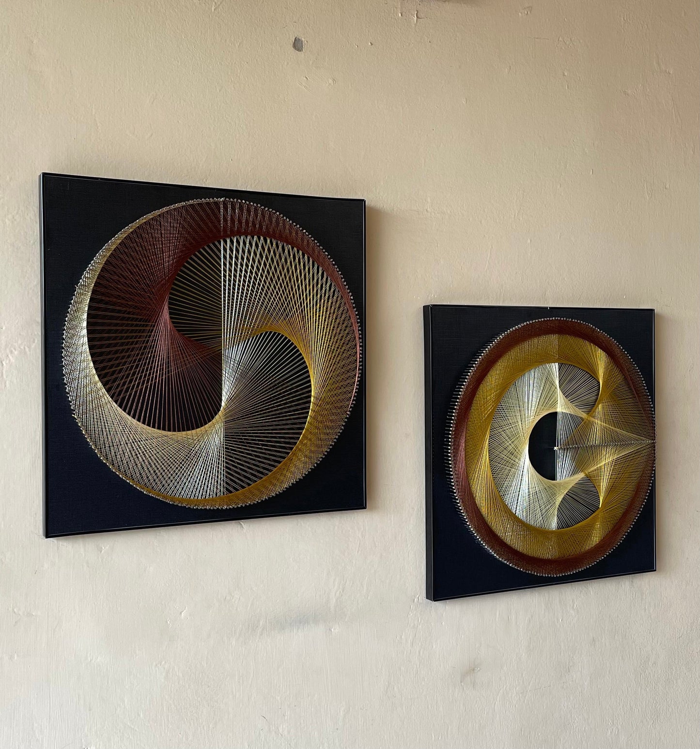 Tri-Layer String Art Pair