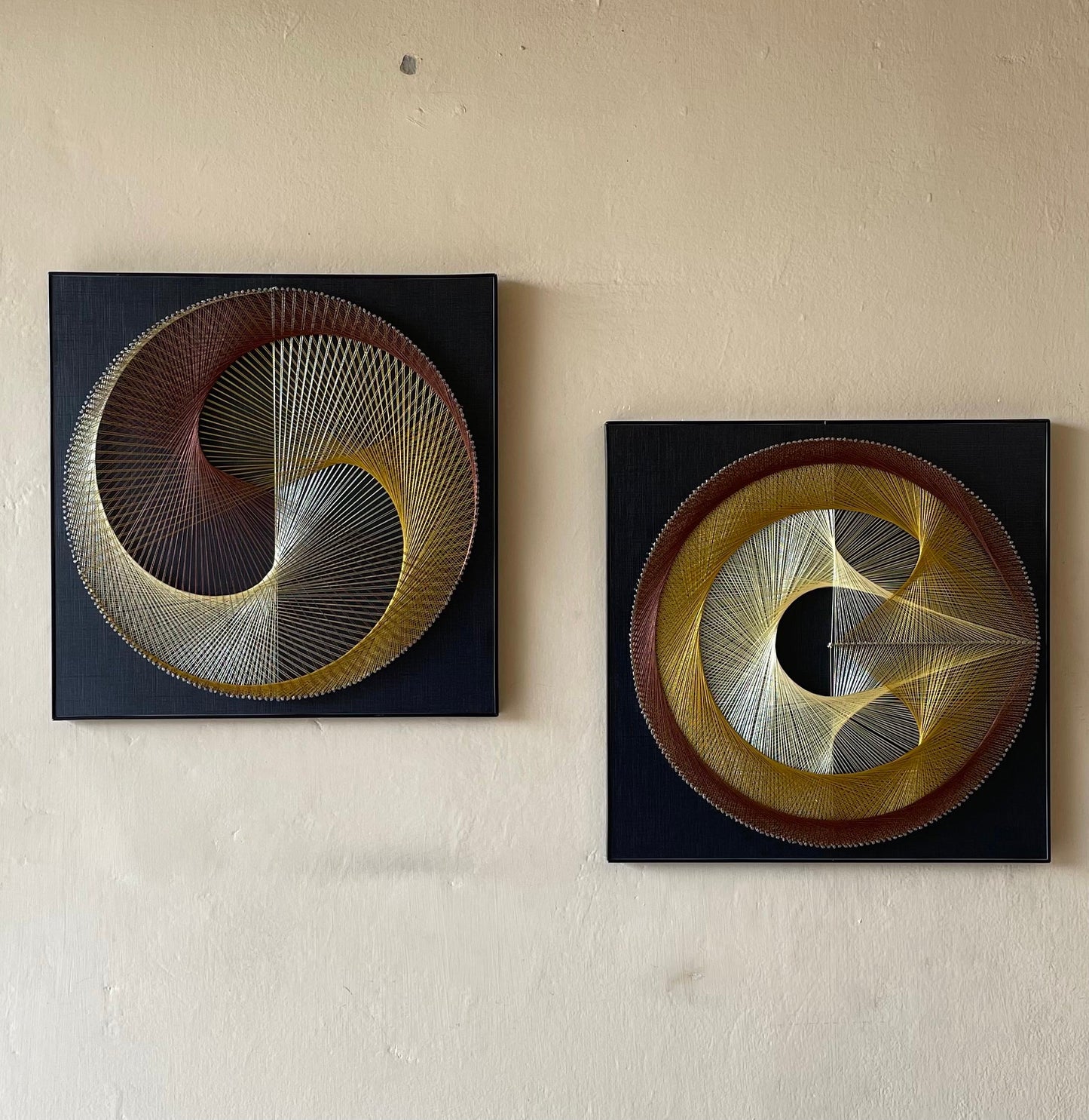 Tri-Layer String Art Pair