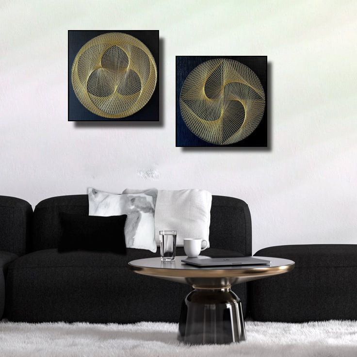 Flower Design String Art Pair
