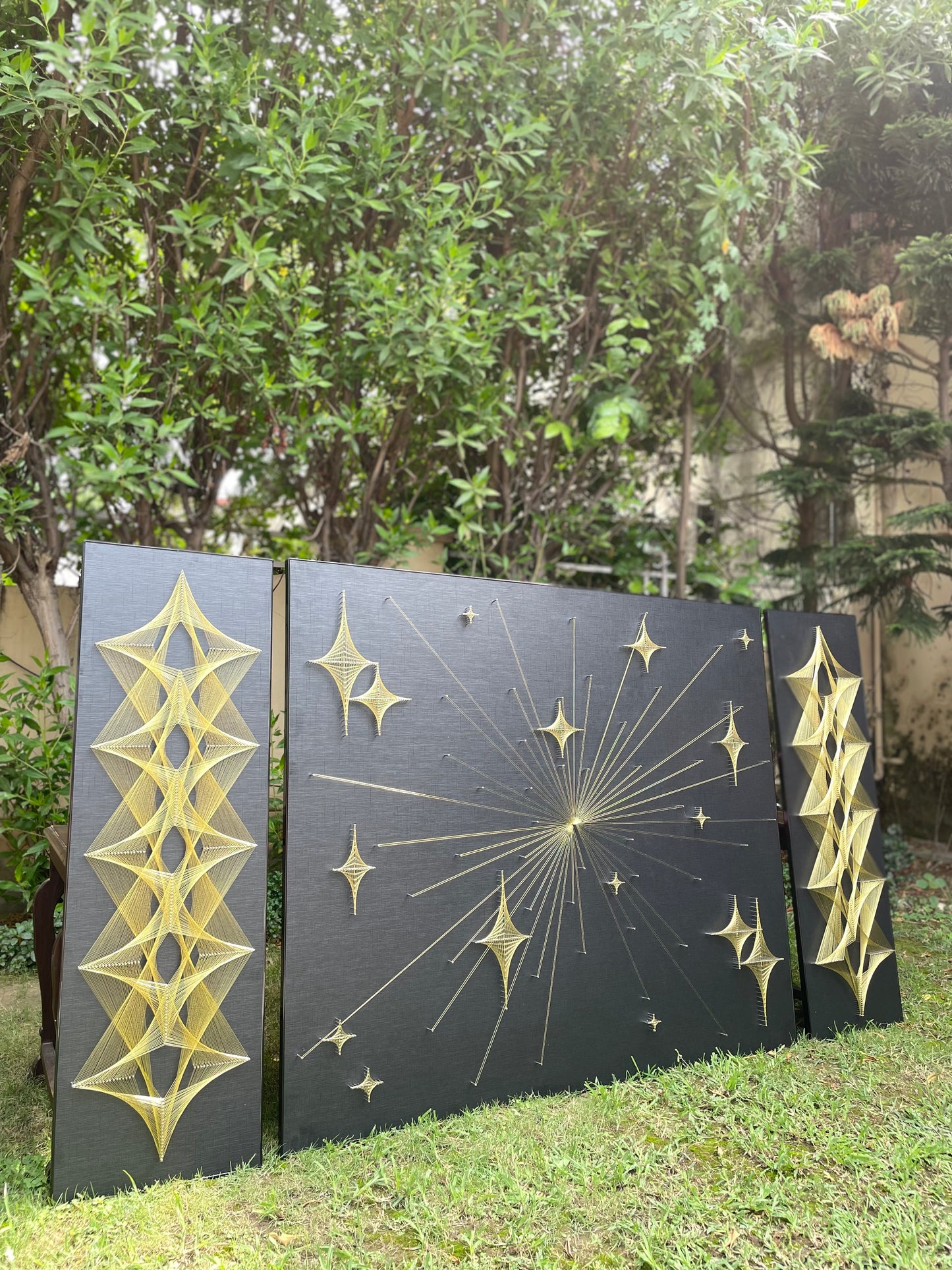Multi- Star Design String Art Set Of 3