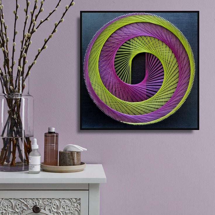 Spiral Hand Made String Art