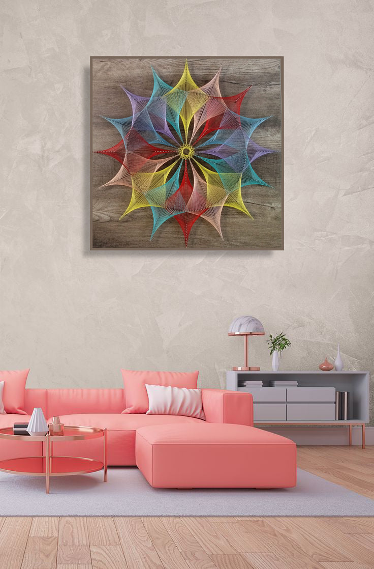 Rainbow string art