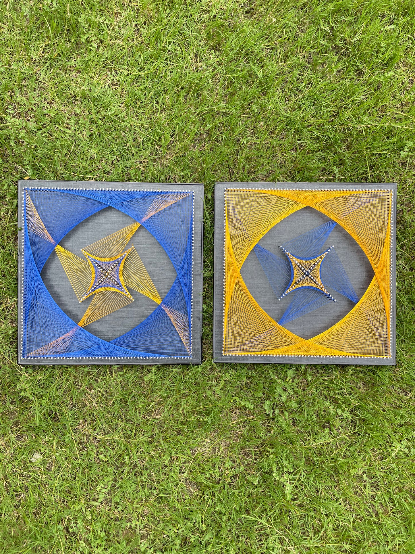 Square String Art Pair