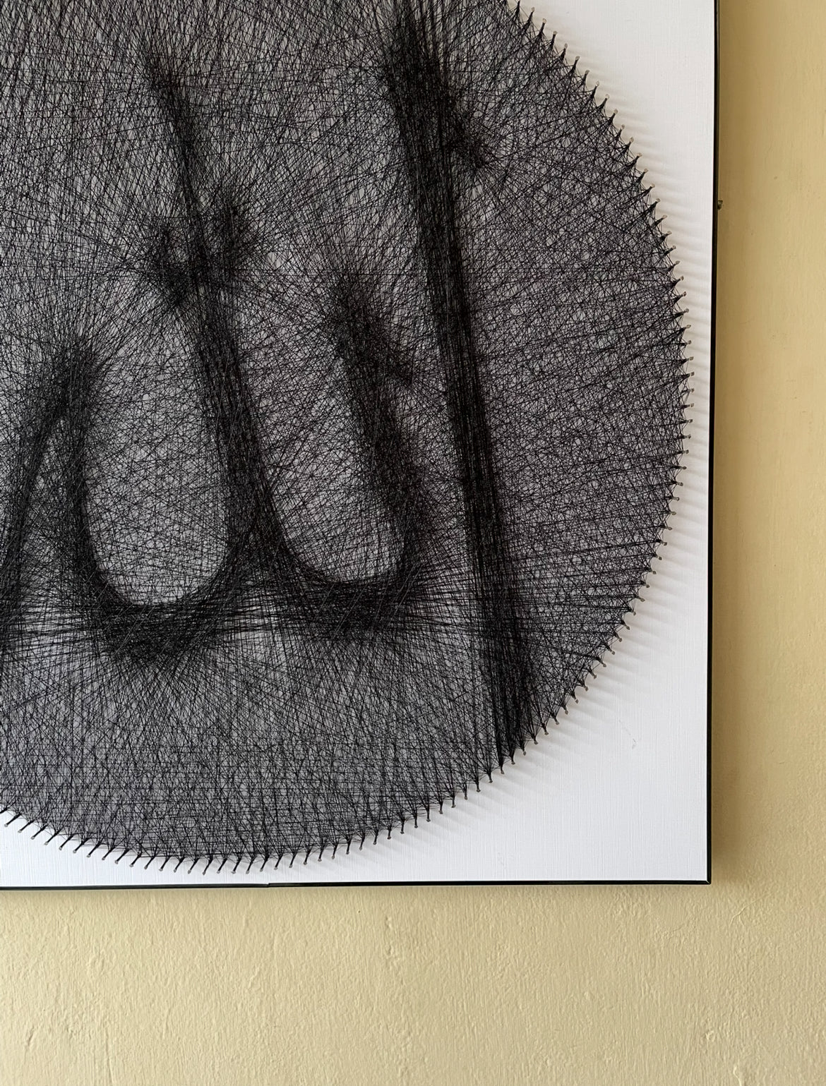 A Single String Art Calligraphy 32x32 Inches