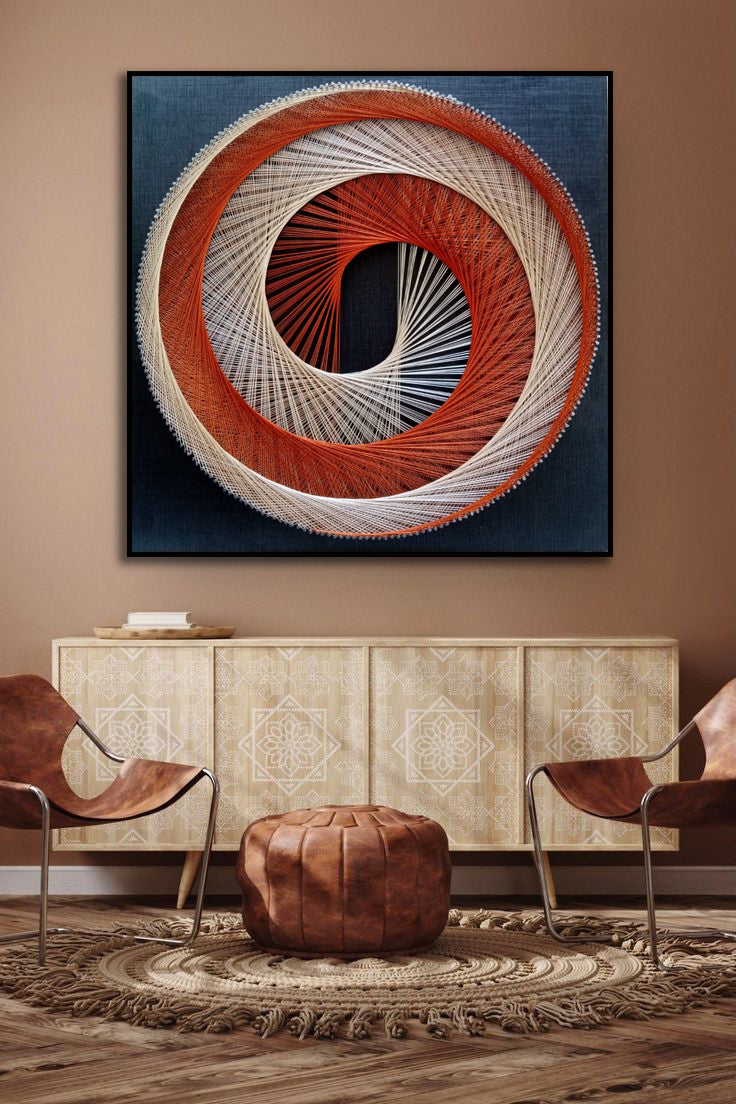 Spiral Hand Made String Art