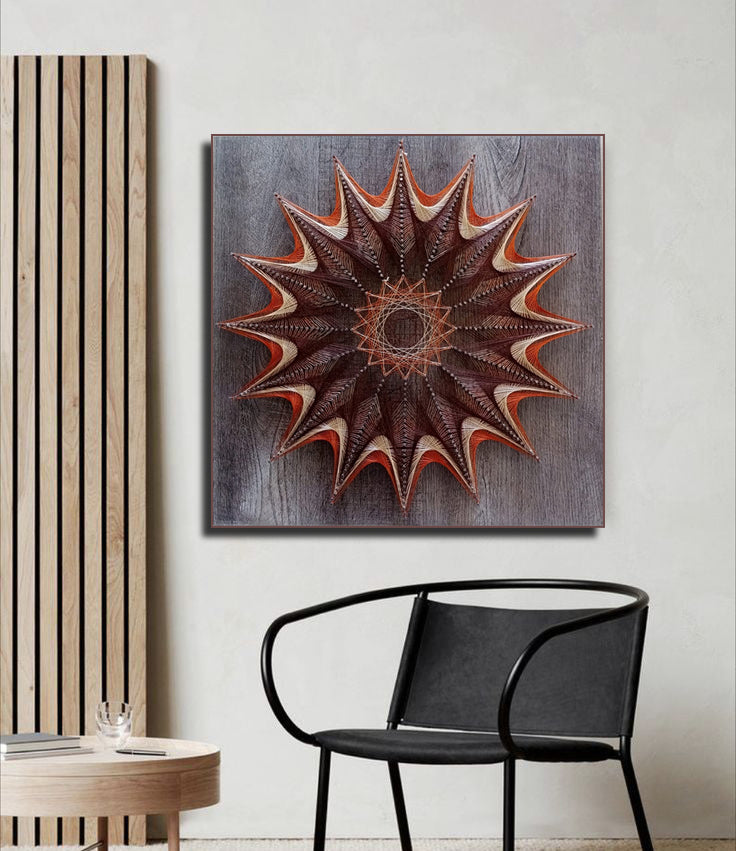 Flower string art
