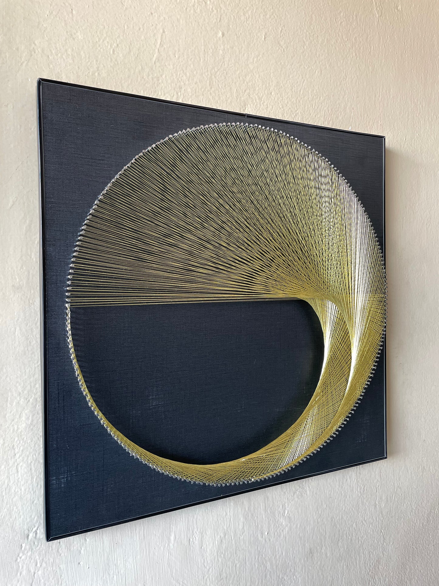 Golden Moon String Art Pair