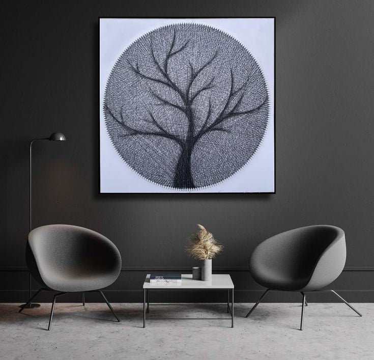 A Single String Art Tree 32x32