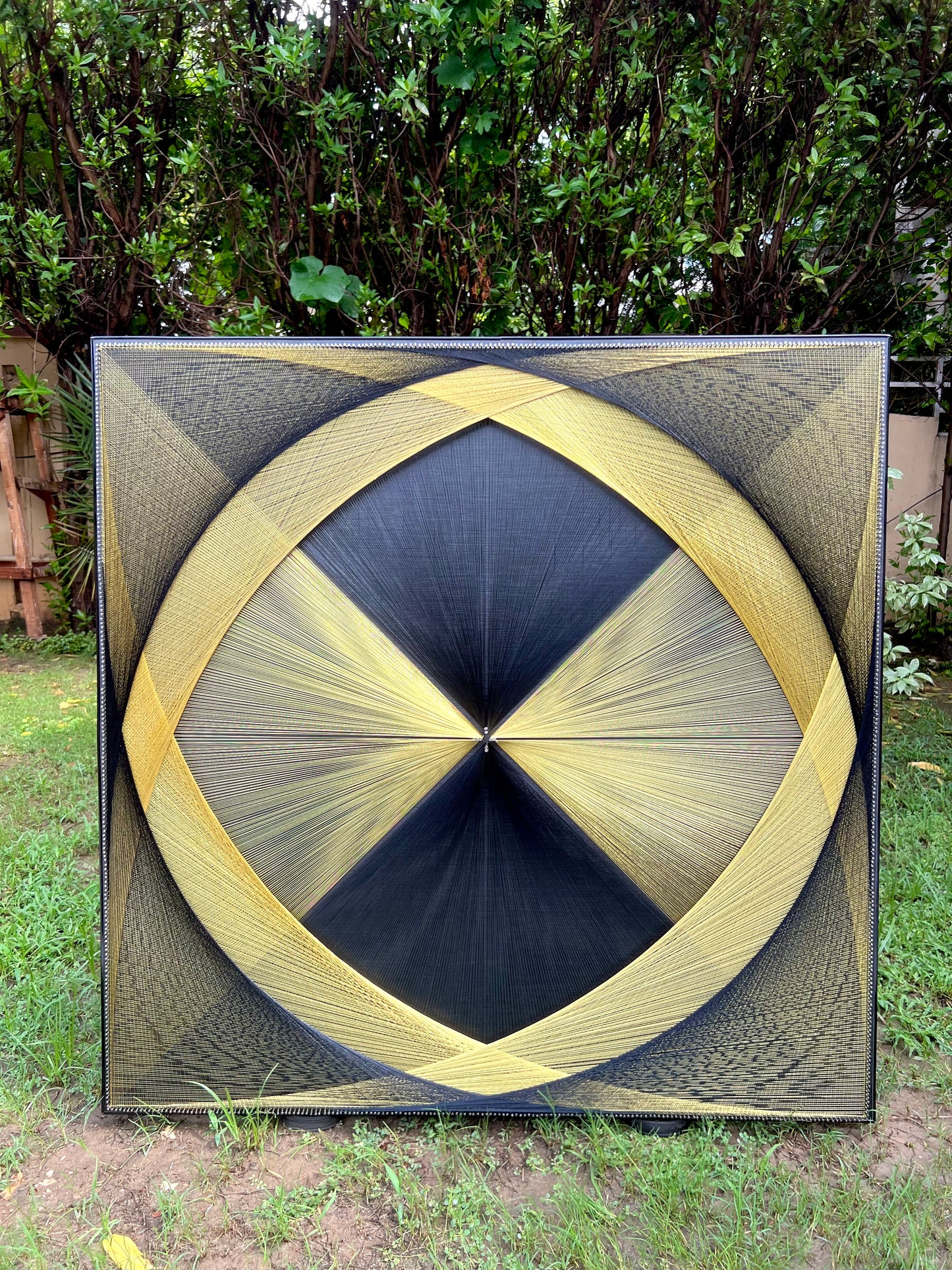 Fully Covered Square String Art