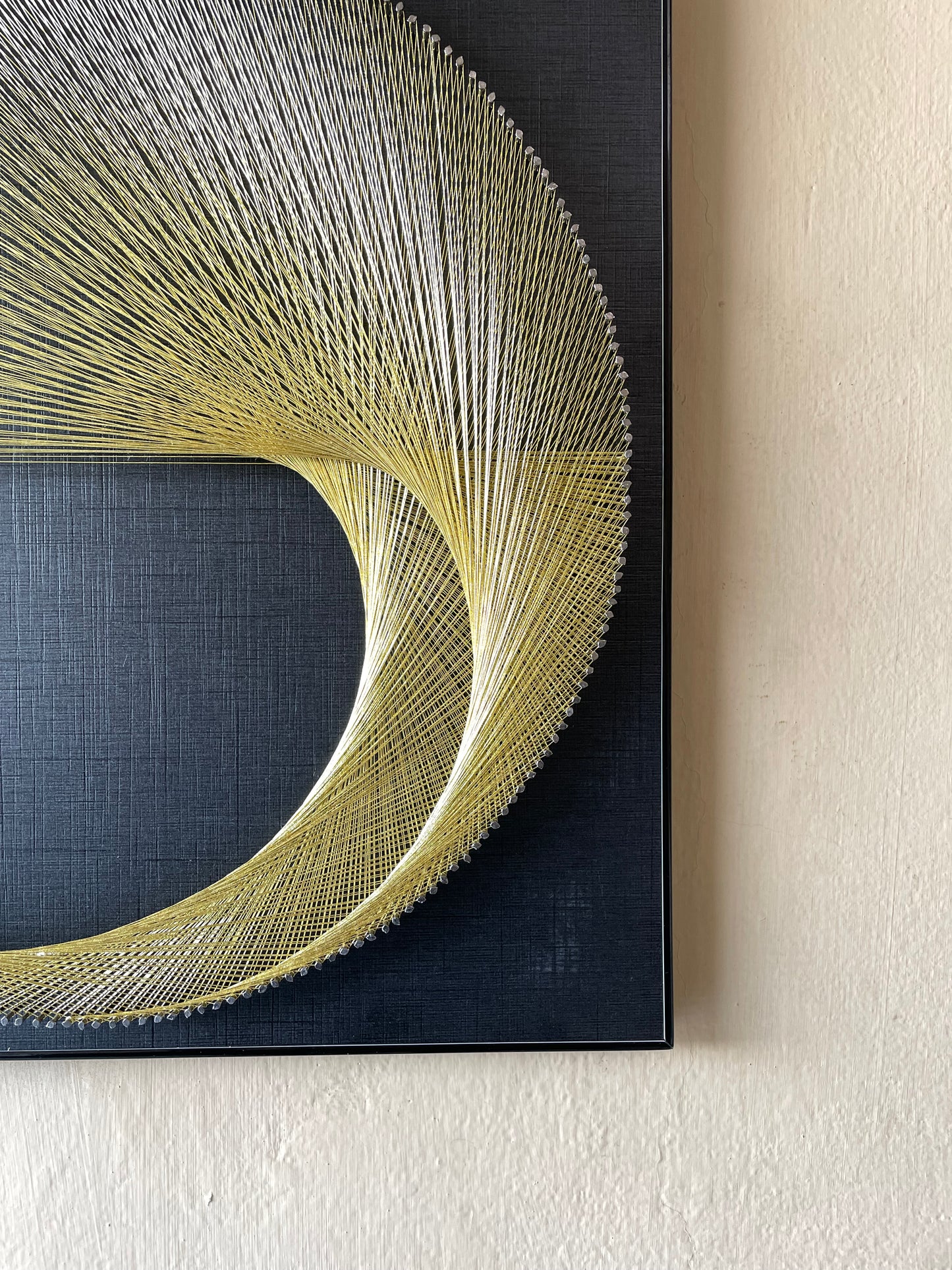 Golden Moon String Art Pair