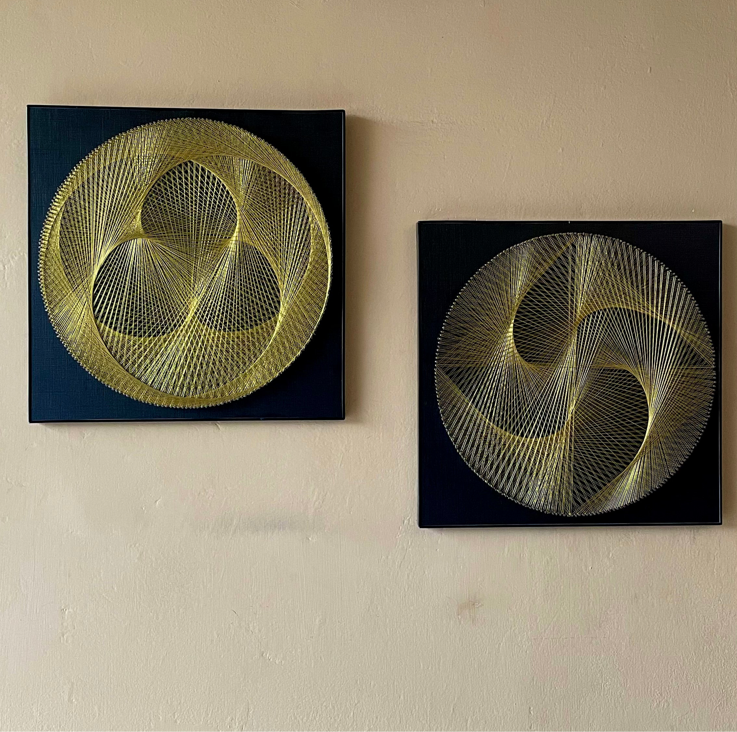 Flower Design String Art Pair