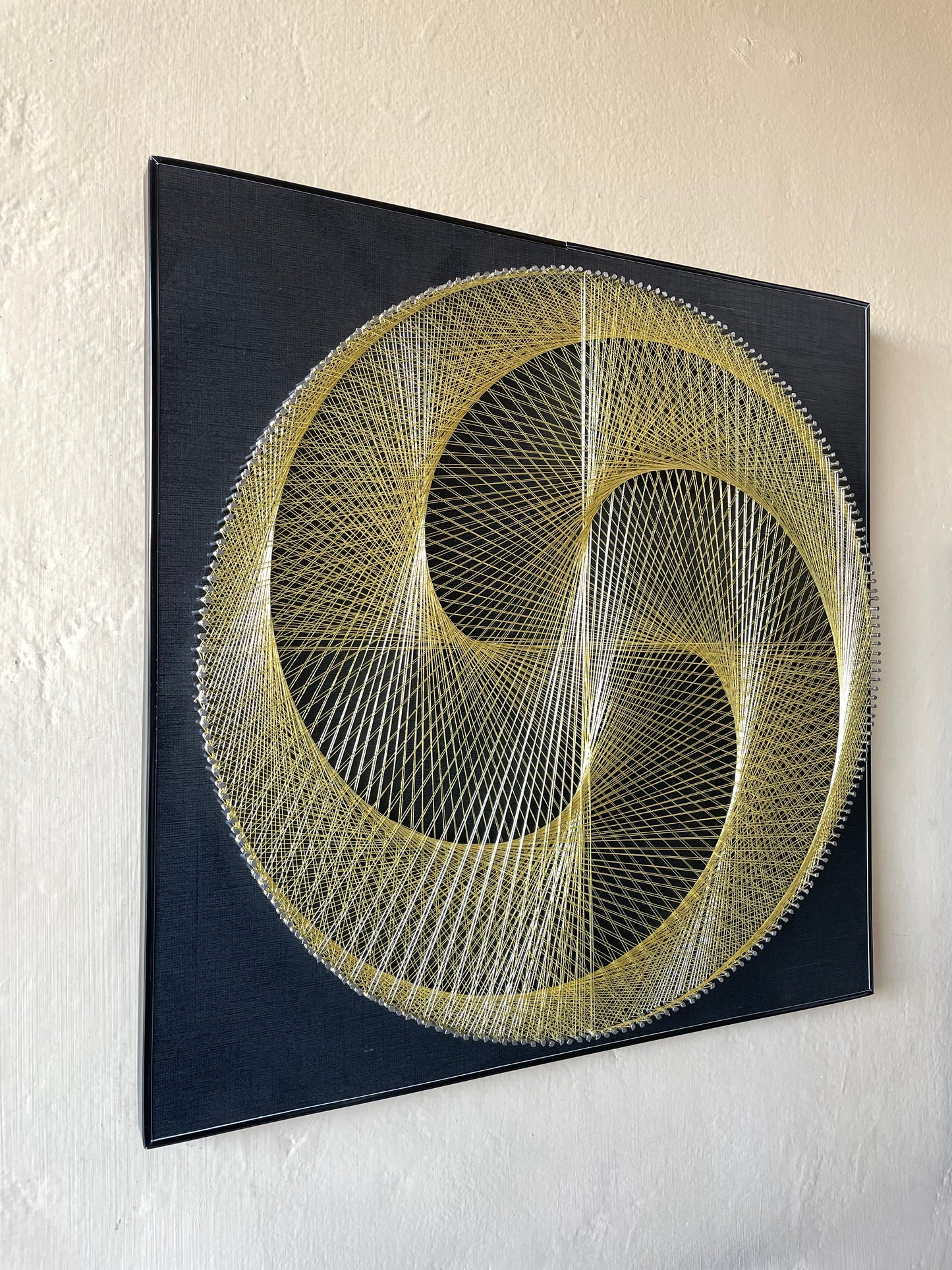 Golden Moon String Art Pair