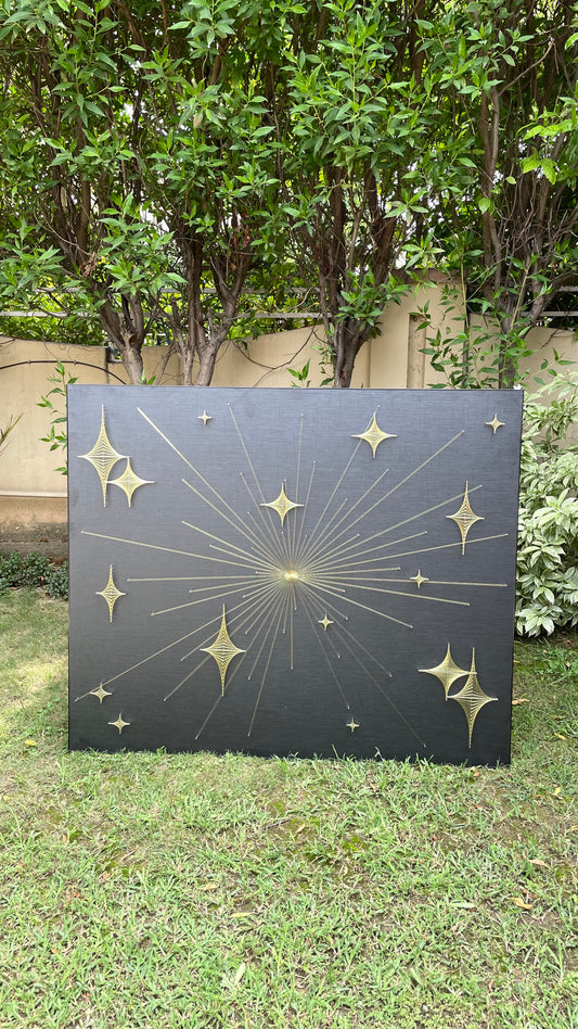 Star & Rays Design String Art