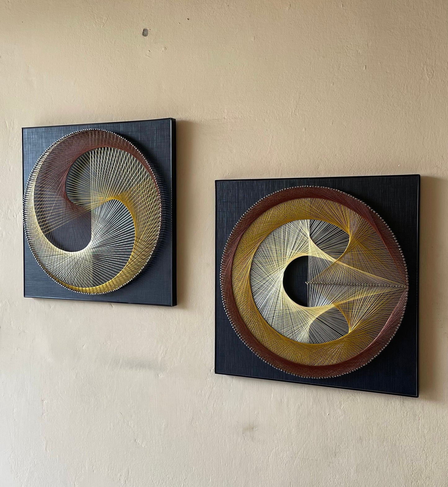 Tri-Layer String Art Pair