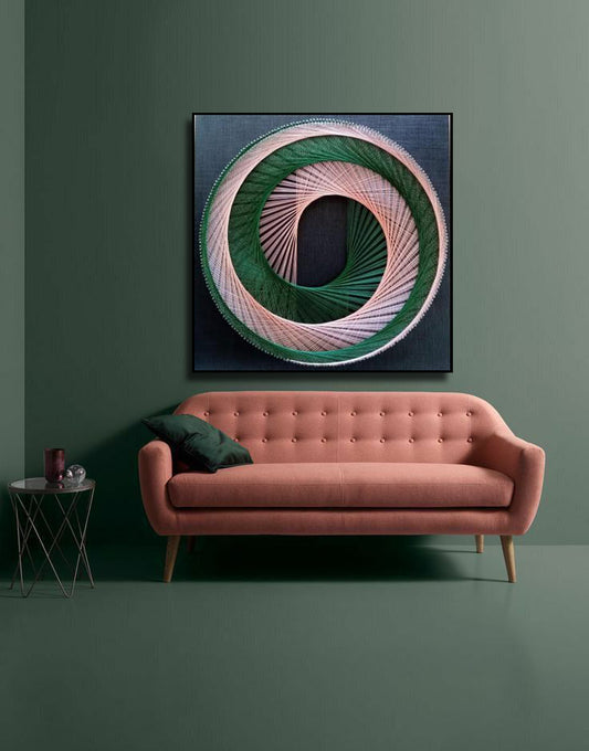 Spiral Hand Made String Art