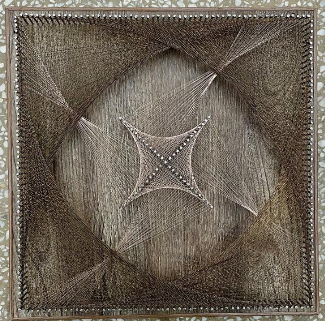 Square String Art Pair