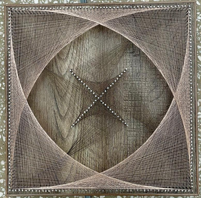 Square String Art Pair