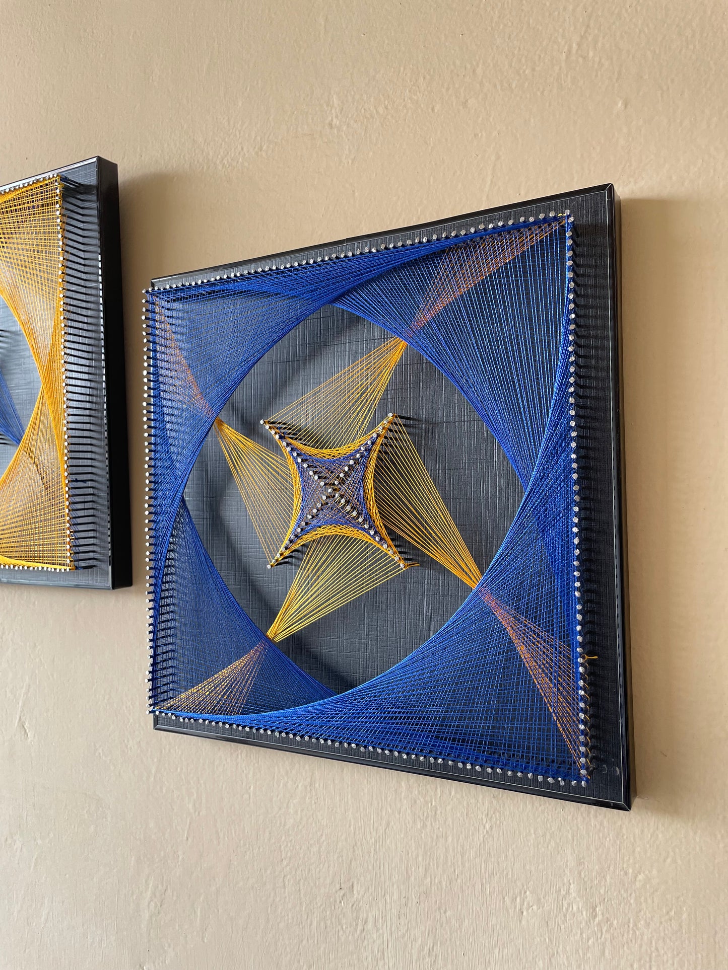 Square String Art Pair