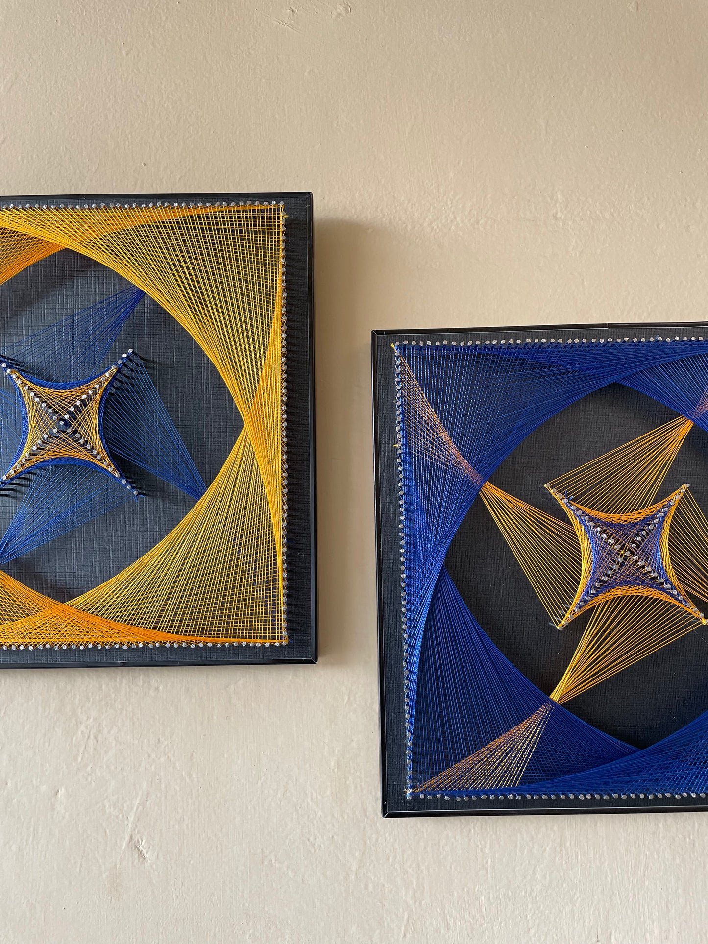 Square String Art Pair