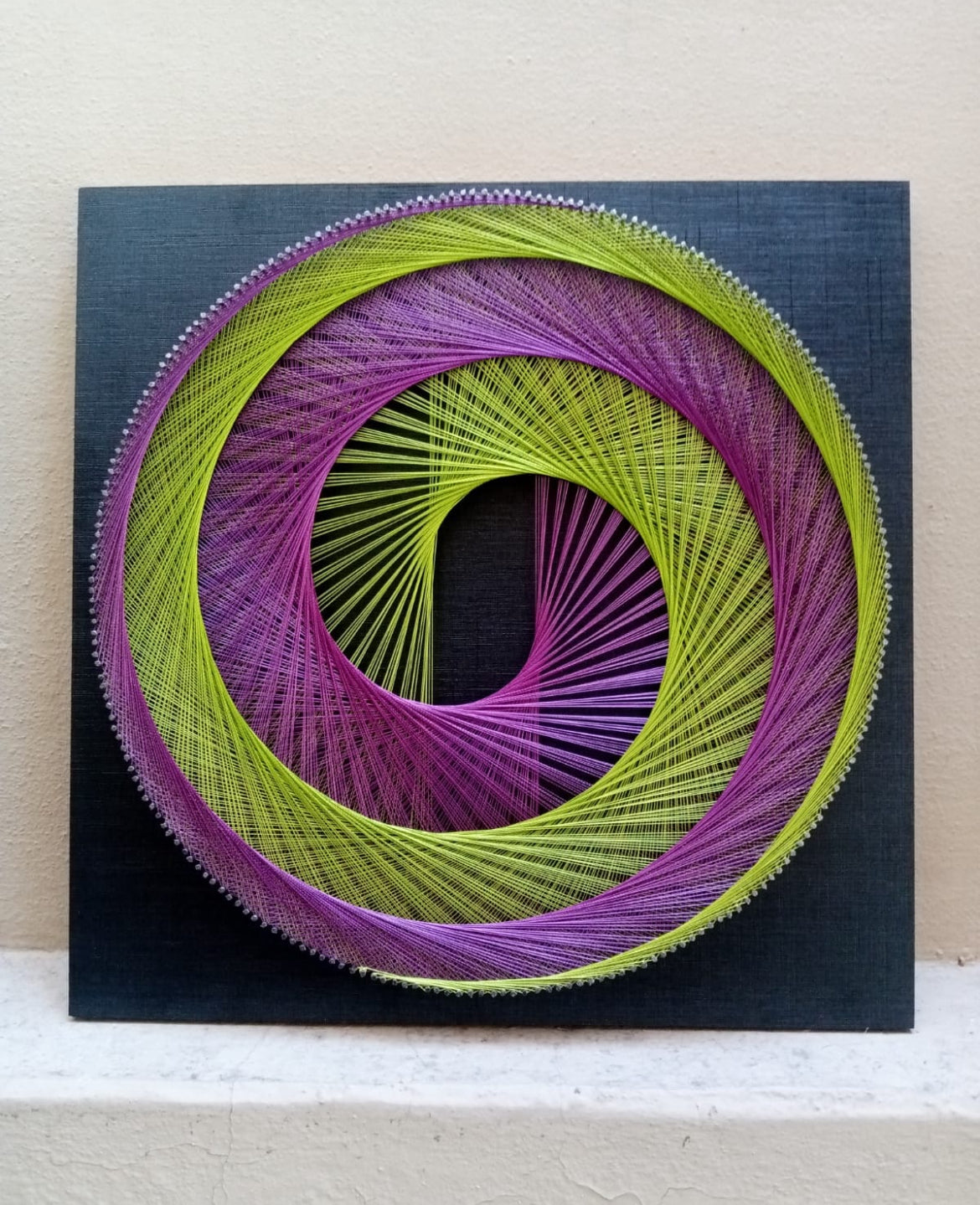 Spiral Hand Made String Art