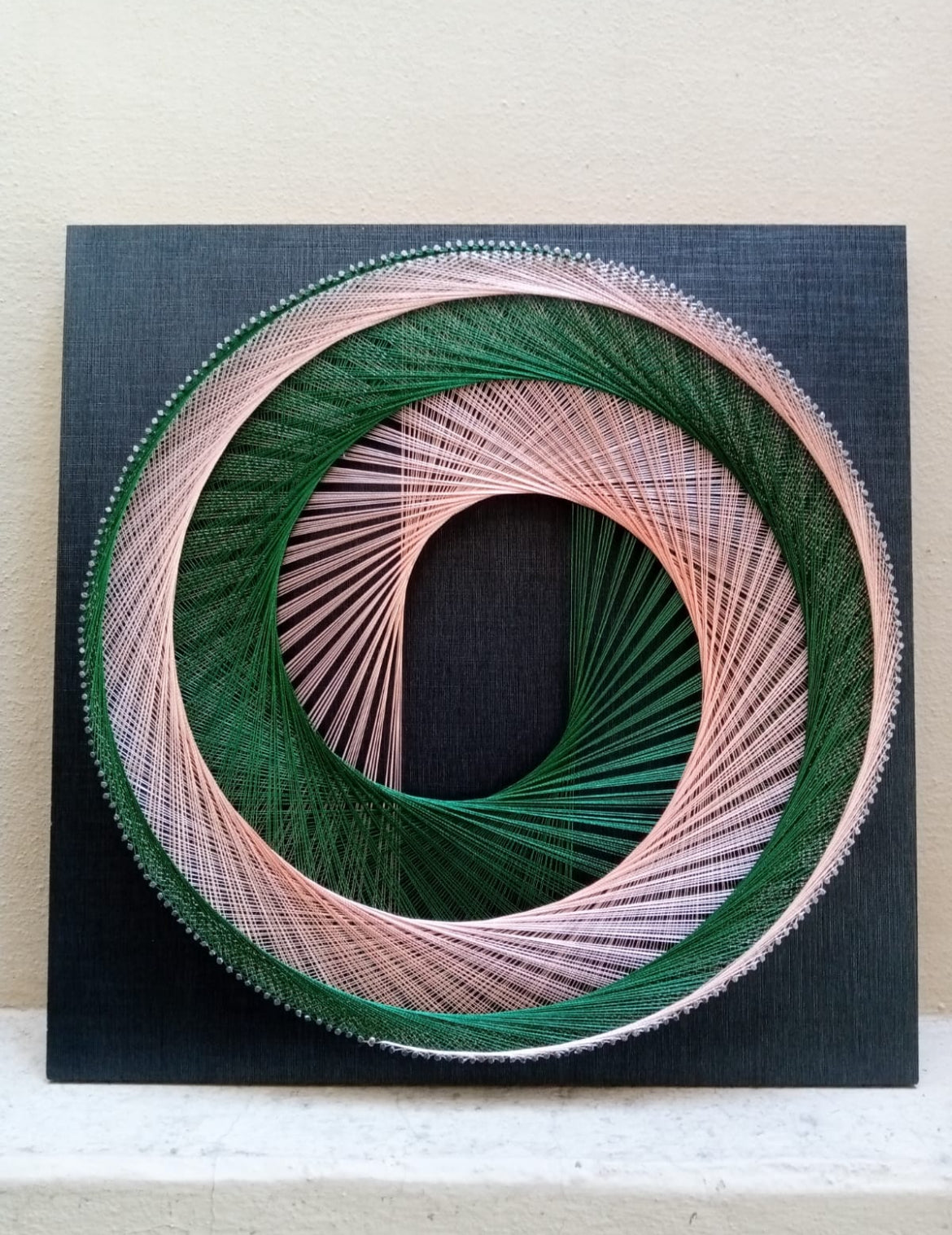 Spiral Hand Made String Art