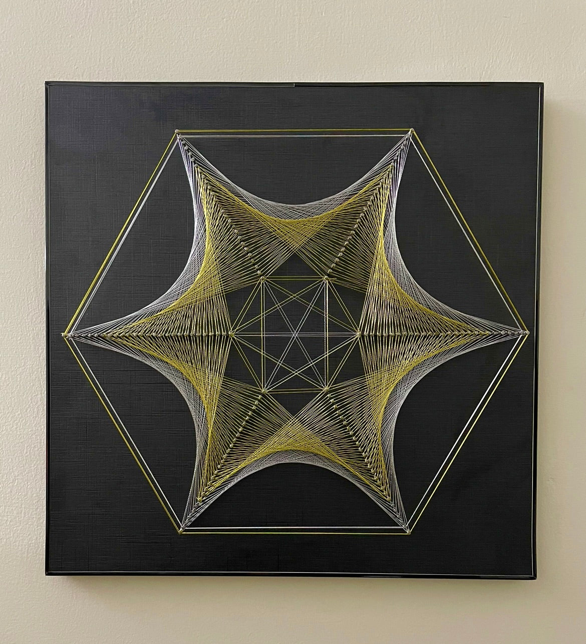 Golden Star String Art