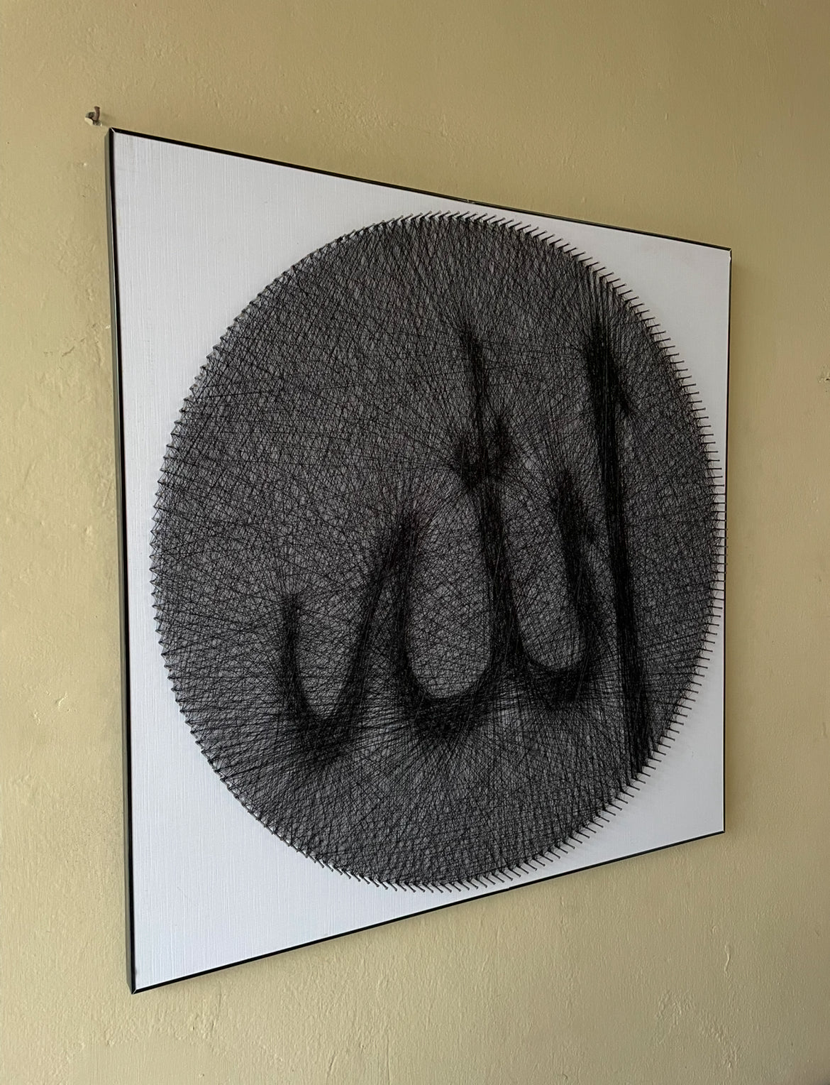 A Single String Art Calligraphy 32x32 Inches