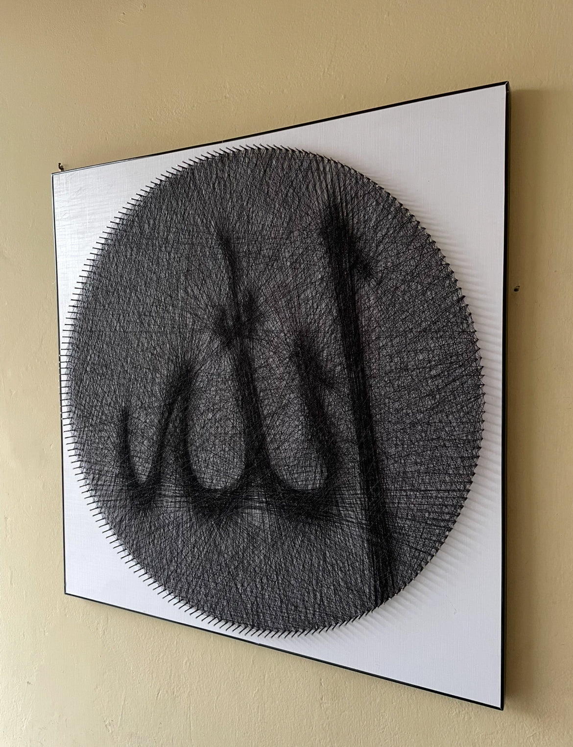 A Single String Art Calligraphy 32x32 Inches