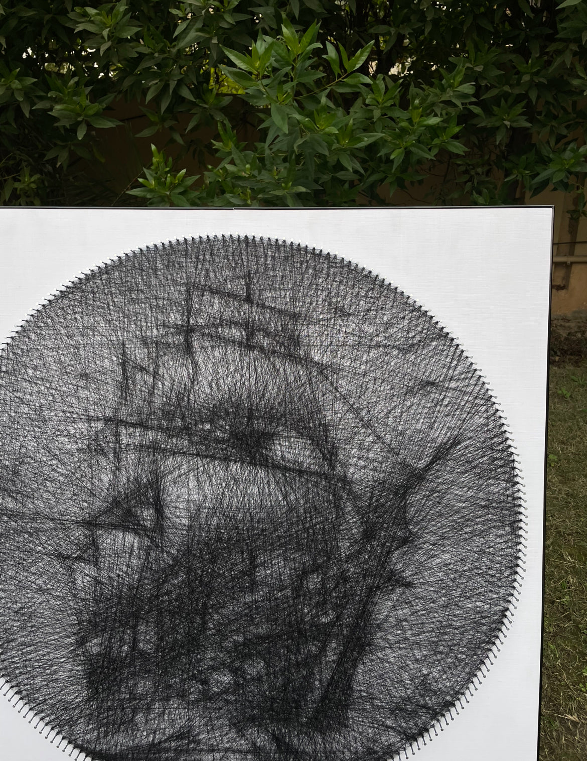 A Single String Art Boat 32x32