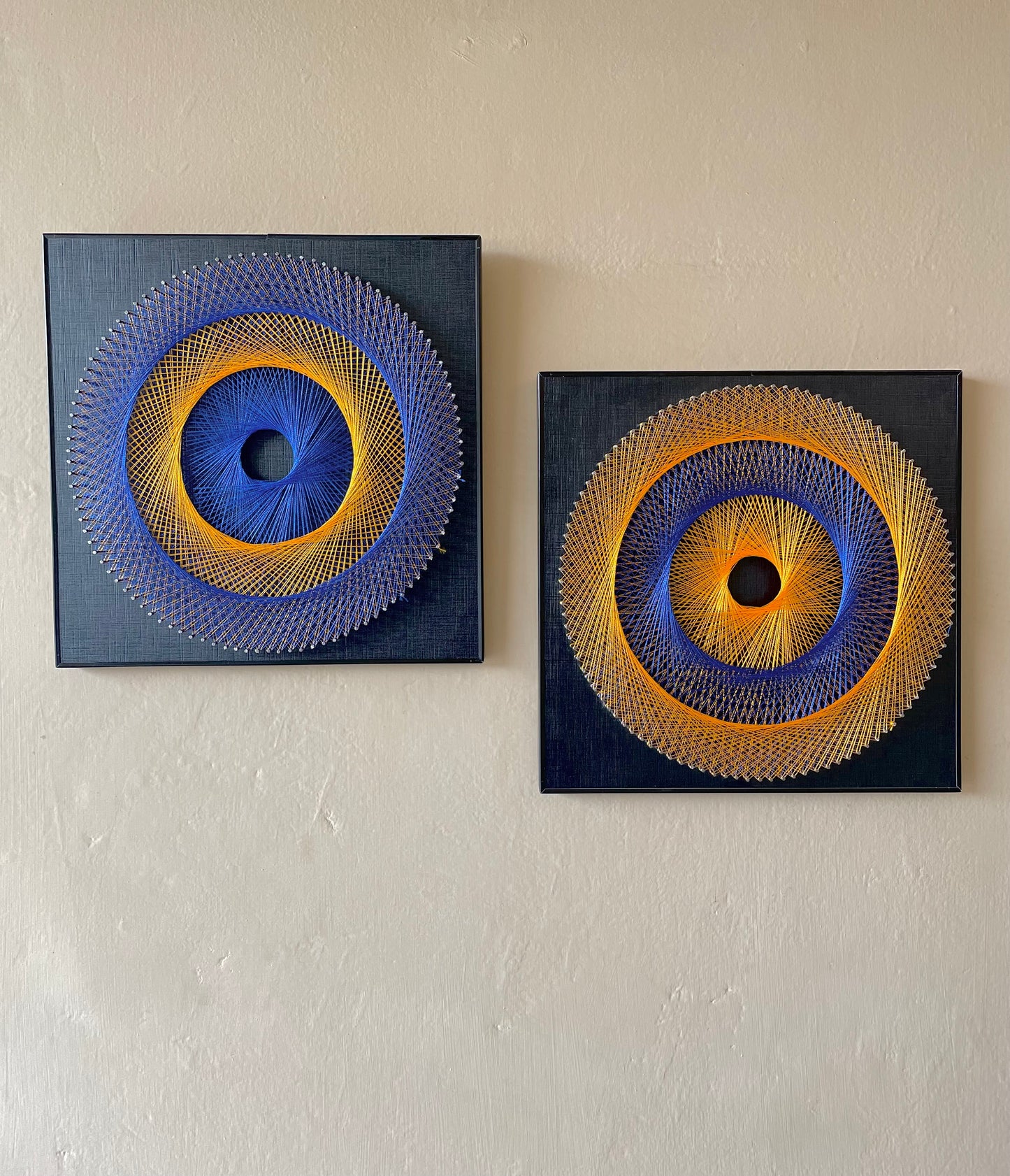 Tri-circle String Art Pair