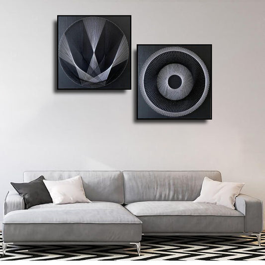 Black N White String Art